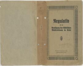 Regulativ für die Benützung der städtischen Wasserleitung in Steyr (1922)
