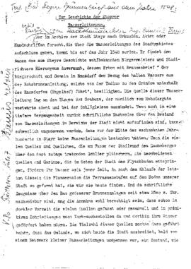 Treml, Heinrich: Ein Steyrer Brunnenbrief aus dem Jahre 1548. Zur Geschichte der Steyrer Wasserle...