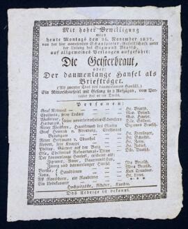 Die Geisterbraut (26.11.1827)