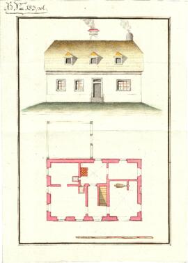 Gleinker Gasse 35: Grundriss EG, Ansicht (11.3.1787)