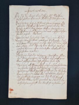 Instruktion für dem Polizei-Kommissär (1772)