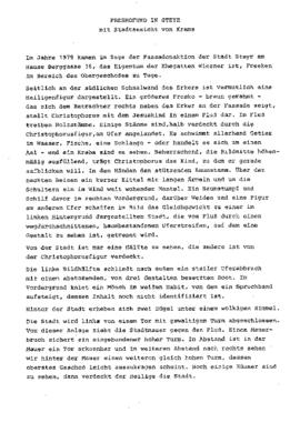 Freskofund in Steyr mit Stadtansicht von Krems, o. J.