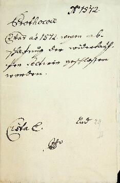 Protokoll wegen Abschaffung der Wiedert&auml;ufer (27.6.1572)