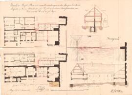 Grünmarkt 14, 16: Einreichplan Errichtung zweigeschossiger hofseitiger Bau, Plan von Johann Benni...