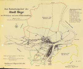 Das Katastralgebiet der Stadt Steyr vor 100 Jahren und seine Gebietsentwicklung (1827)