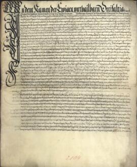 Original Testament und Respektive Stiftung (1591)
