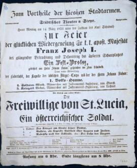 Der freiwillige von St. Lucia, oder Ein österreichischer Soldat (14.3.1853)