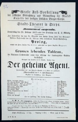 Der geheime Agent (26.2.1863)