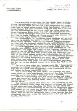 Berndt, Friedrich: Manuskript über Wasserversorgung, 1935/1951