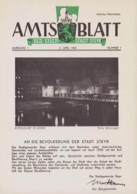 Amtsblatt Jg. 1/Nr. 1: Jänner 1958