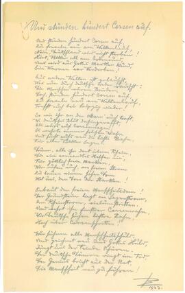 Michael Blümelhuber: "Und stünden hundert Corsen auf" (1923)