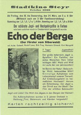 Kinowerbung für "Echo der Berge" (1955)