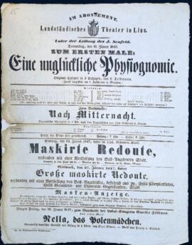 Ein unglückliche Physiognomie (Linz, 21.1.1847)