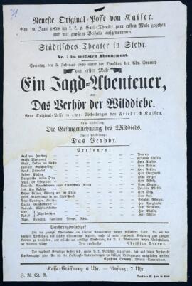 Ein Jagd-Abenteuer (5.2.1860)