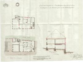Schuhbodengasse 5: Umbau und Teilaufstockung nach Brand, Plan von Michael Libitsch (20.05.1842)