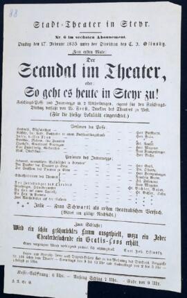 Scandal im Theater (17.2.1863)