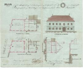 Leopold Werndl-Straße 1: Erweiterung des Gebäudes, Plan von Karl Hueber (08.06.1841)