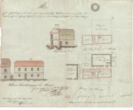 Sierninger Straße 73, Pfefferlweg 8: Neubau des Gebäudes, Plan von Karl Hueber junior (30.05.1838)