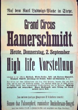 Grand Circus Hamerschmidt High life Vorstellung (2.9.1897)