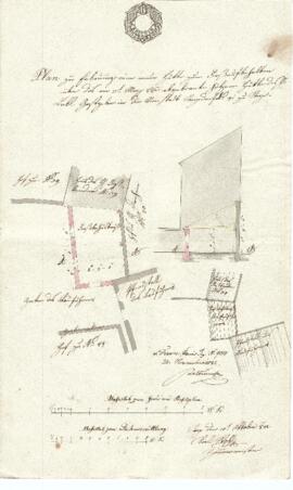 Wieserfeldplatz 5: Errichtung eines Nebengebäudes, Plan von Zimmermeister Karl Stohl (10.10.1842)