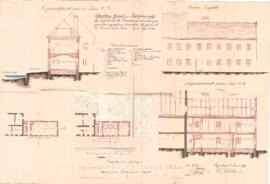 Wehrgrabengasse 23, 25: Errichtung Gebäude und einer Färbermang, Plan von Johann Beninger (14.01....