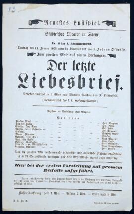 Der letzte Liebesbrief (13.1.1863)