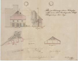 Zwischenbrücken 5: Errichtung von drei Verkaufsläden, Plan von Sebastian Pühringer (26.03.1831)