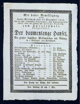 Der daumenlange Hansel (27.12.1826)