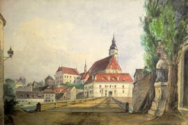 Neutor und Stadtpfarrkirche (1849)
