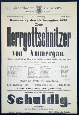 Der Herrgottschnitzer von Ammergau (10.12.1896)