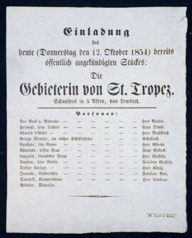 Die Gebieterin von St. Tropez (12.10.1854)