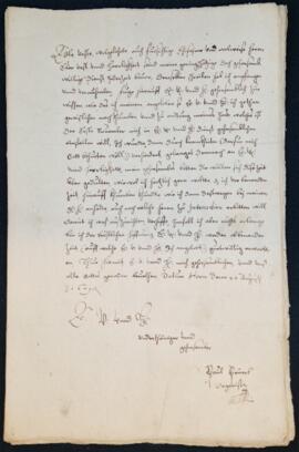 Paul Peuerl an Stadt Steyr (Horn, 26.08.1609)