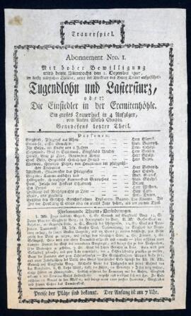 Jugendlohn und Lastersturz (1.12.1807)