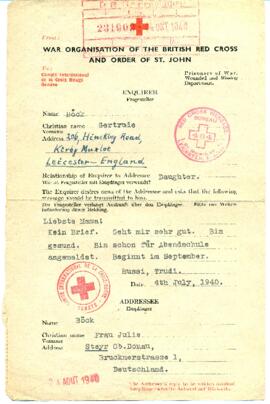 Gertrude an Julie (4.7.1940)