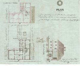 Wieserfeldplatz 34: Aufstockung, Plan von Karl Hueber (20.03.1841)