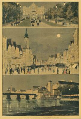 Holzstich &quot;Von der Ausstellung in Steyr&quot; (1884)