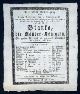 Bianka, die Räuber-Königinn (1.1.1826)