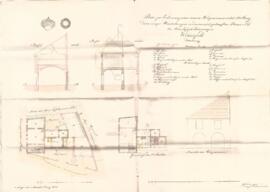 Sierninger Straße 78: Einreichplan Errichtung Wagenremise, Stallungen, Umbau, Plan von Johann Ben...