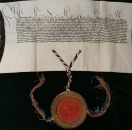 König Ladislaus bestätigt die Privilegien der Stadt Steyr (Wien, Pfintztag nach St. Gregortag 1455)