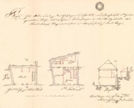 Gleinker Gasse 34: Einreichplan Umbau, Plan von Karl Hueber (Juni 1844)