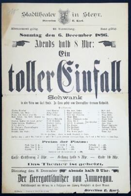 Ein toller Einfall (6.12.1896)