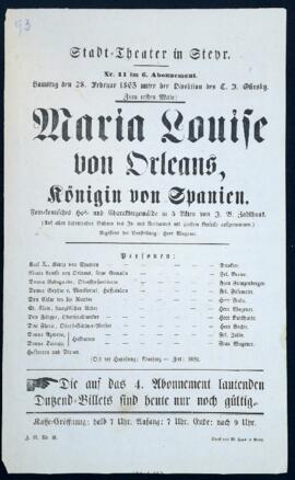 Marie Louise von Orleans (28.2.1863)