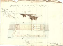 Grundplan A zur weiteren Herstellung der Baureparatur an der Heindlwehr (22.12.1846)