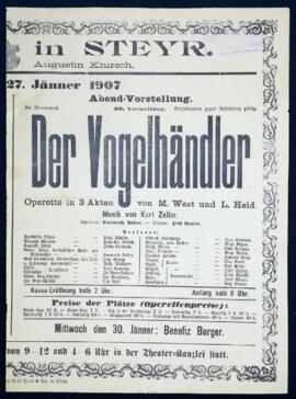 Der Vogelhändler (27.1.1907)