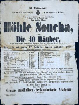 Höhle Soncha, oder: Die 40 Räuber (Linz, 16.9.1849)