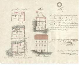 Seifentruhe 42: Umbau und Aufstockung, Plan von Karl Hueber junior (23.08.1838)
