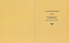 Organisationsstatut für das Kinderheim der Stadt Steyr (1925)