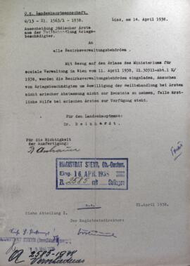 Ausscheidung j&uuml;discher &Auml;rzte (14.4.1938)