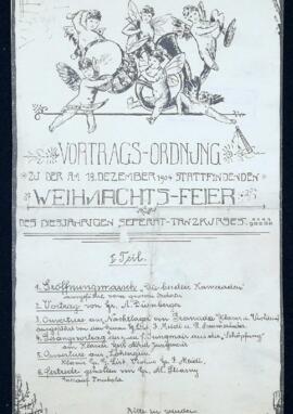 Weihnachtsfeier des Separat-Tanzkurses (19.12.1904)