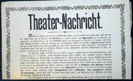 Theater-Nachricht 1884